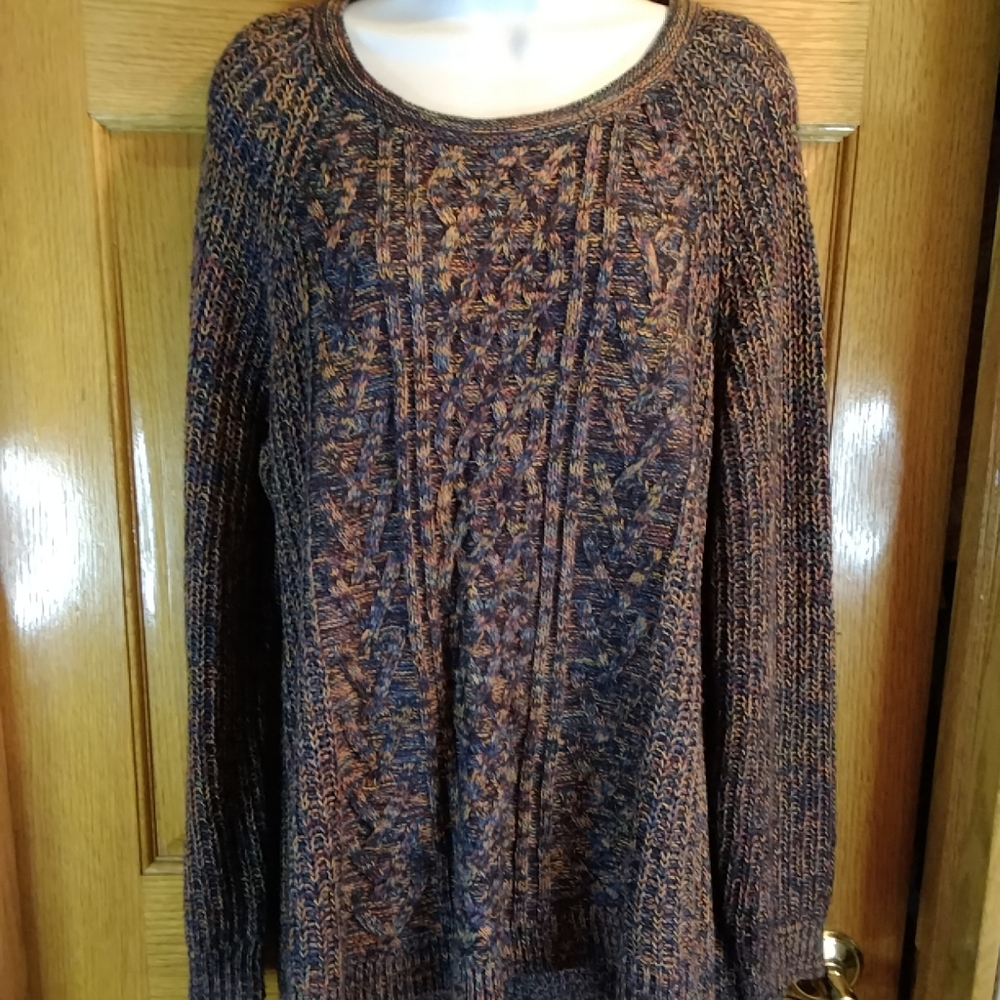 Faded Glory Women's Textured Knit Sweater - Multicolor